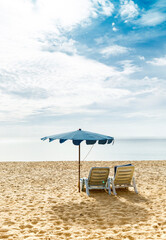 Relaxing on the tropical island in south of Thailand, peaceful beach tourist attraction, summer season