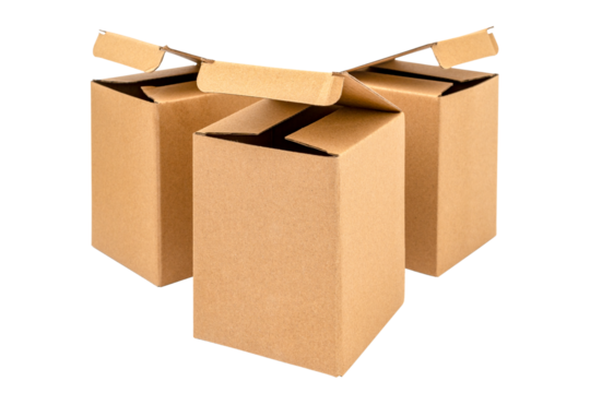 Kraft boxes with open lid