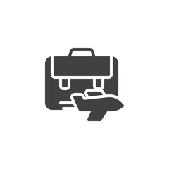 Business travel vector icon