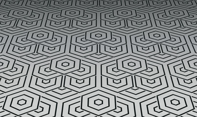 Abstract geometric pattern with stripes, lines. Modern vector background. Black and gray ornament. Simple lattice graphic design