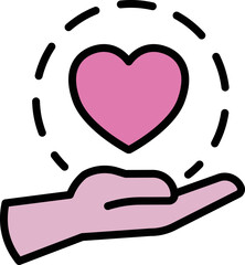 Social care icon outline vector. Work service. Help work