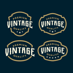 vintage logo emblem label template illustration