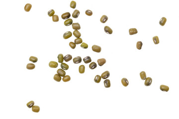 Mung beans isolated on white background.