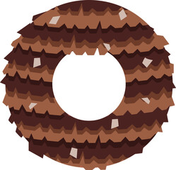 Donut pinata icon cartoon vector. Mexican party. Horse carnival