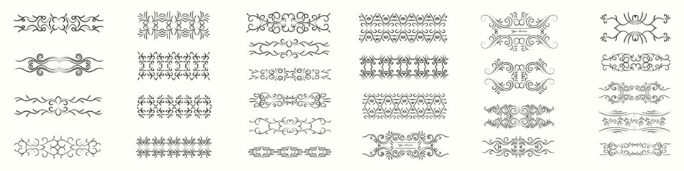Vintage typographic decorative ornament, Labels and badges, Classic ornament frame, Vector set of calligraphic design elements, Decorative Ornate Elements and Badges, elements vector illustration