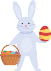 Happy bunny icon cartoon vector. Animal card. Cute rabbit