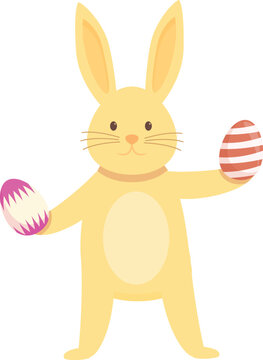 Easter rabbit icon cartoon vector. Cute happy. Spring animal