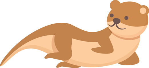 Beaver weasel icon cartoon vector. Cute animal. Mink ferret