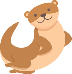 Play weasel icon cartoon vector. Cute animal. Funny ferret