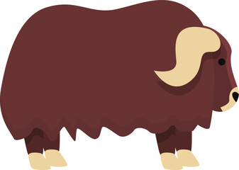 Polar bull icon cartoon vector. Alaska animal. Arctic creature