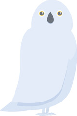 Polar owl icon cartoon vector. Arctic bird. Canada north