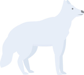 Polar wolf icon cartoon vector. Arctic animal. Alaska animal