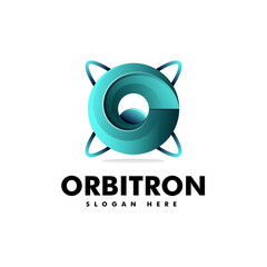 Vector Logo Illustration Letter O Gradient Colorful Style.