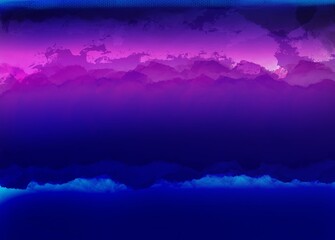 Obraz na płótnie Canvas Nebula and stars in night blue and purple sky web banner. Space background.
