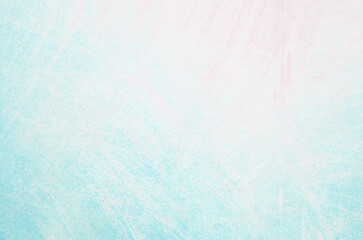 Light pink turquoise blue pastel color background. Scratch pattern designed paper texture.