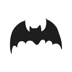 Halloween 2022 - October 31. A traditional holiday, the eve of All Saints Day, All Hallows Eve. Trick or treat. Vector illustration in hand-drawn doodle style. Bat.