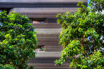 Singapore, Eco-building with plants incorporated into façade