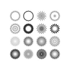 Minimal abstract symbol set Geometric shape Vector illustration