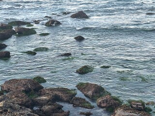 rocks and sea
