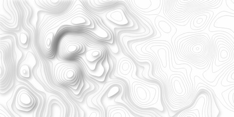 White wave paper curved reliefs maunt map abstract background, Abstract topographic contours map background, Topography map background. Vector geographic contour map.