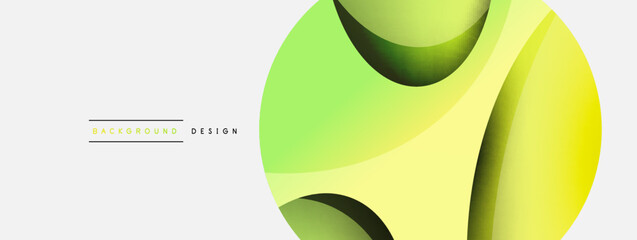 Creative geometric wallpaper. Minimal abstract background. Circle and wave composition vector illustration for wallpaper banner background or landing page