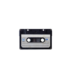 Audio cassette isolated on white background.