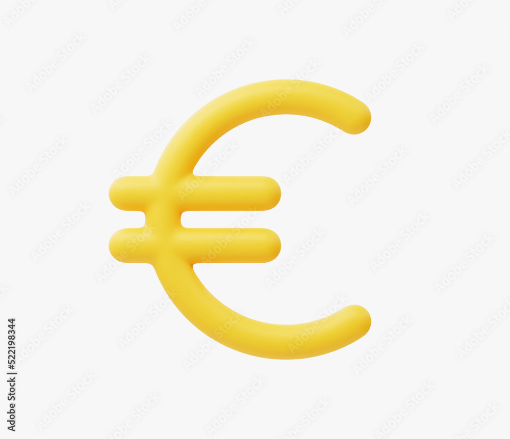 Wall mural 3d realistic euro money icon vector illustration