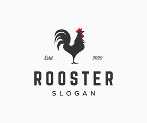Fototapeta na wymiar Creative Rooster Logo Design Template