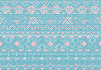 Ikat pattern tribal ethnic motifs geometric seamless vector background. Awesome indonesian tribal motifs clothing fabric textile print traditional design with triangle and rhombus shapes.