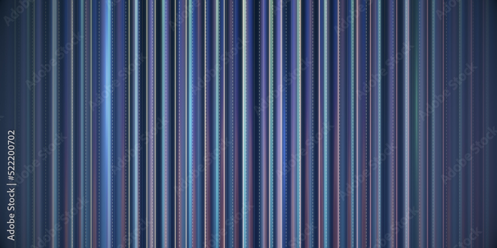 Aufkleber Creative wide blue tech lines backdrop. Design and technology concept. 3D Rendering.