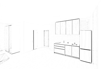 sketch drawings for new home renovation architectural