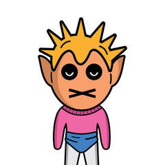 cartoon people kids illustration vector design. Expression of person facing boy cartoon avatar vector. Boy avatars