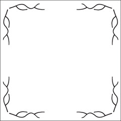 Ornamental frame, decorative border for greeting cards, banners, invitations. Isolated vector illustration.