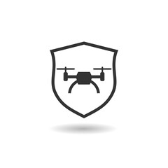 Drone technology design icon with shadow