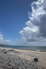 Telpyn beach, Wales, england, UK, united kingdom. Coast, sea, beach, clouds,