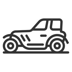 Retro sports car - background, white, web, illustration, symbol, sign, icon, outline