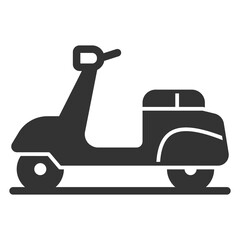 Moped, scooter - background, white, web, illustration, symbol, sign, icon, glyph
