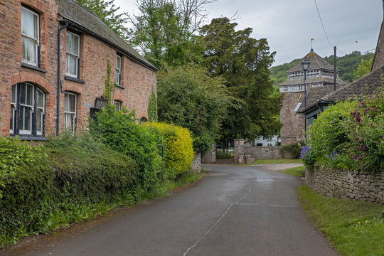 Street and houses, village, Monmouthshire, skenfrith, uk, verenigd koninkrijk, wales, great brittain,