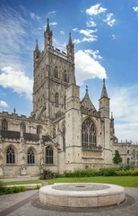 cathedral church of st peter and the holy and indivisible trinity, engeland, gloucester cathedral, gloucestershire, glouchester, uk, great brittain, 