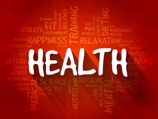 HEALTH word cloud collage, concept background