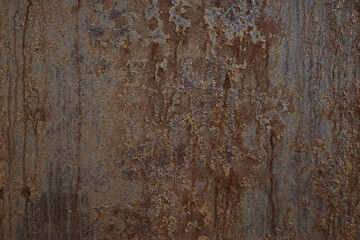 Background, rusty metal texture. Backdrop for design. Horizontal image.