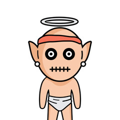 cartoon people kids illustration vector design. Expression of person facing boy cartoon avatar vector. Boy avatars