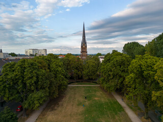 Fototapeta premium Köln Bayenthal von Oben / Luftaufnahme / Mathiaskirchplatz / Südstadt