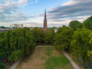 Fototapeta premium Köln Bayenthal von Oben / Luftaufnahme / Mathiaskirchplatz / Südstadt
