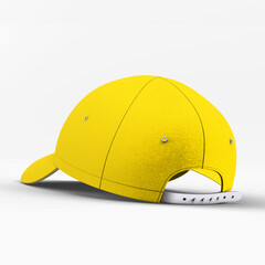 This Back View Fantastic Basketball Cap Mockup In Cyber Yellow Color, can help you to implement your extraordinary designs.