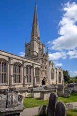 Fototapeta na wymiar Burford, Cotswolds, Engeland,, Oxfordshire, UK, Great Brittain, st john the baptist, church, 