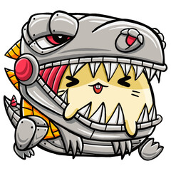 Cute Hamster with Dino Costume