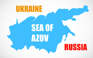 Sea of Azov. Map boundaries Sea of Azov with other countries