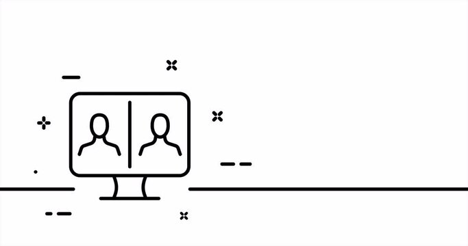 CVs of employees. Society, Questionnaire, work, teamwork, team building, delegation, management. Office work concept. One line drawing animation. Motion design. Animated technology logo. Video 4K