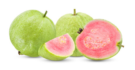 Guava fruit isolated on white